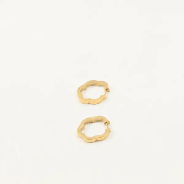 Wholesale 304 Stainless Steel Flower PVD Coated 18K Real Gold Plated 18K Gold Cute Sweet Pastoral Earrings