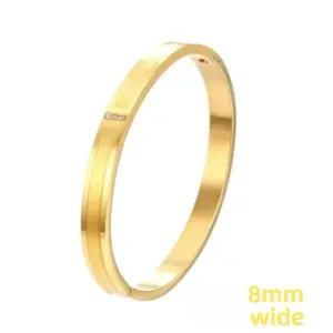 40-A-8 Three-Diamond Gold 8mm Bracelet