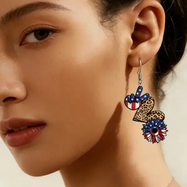 Wholesale Retro Heart Shape Drop Earrings For Women With Multicolor Acrylic And 304 Stainless Steel Ear Pins