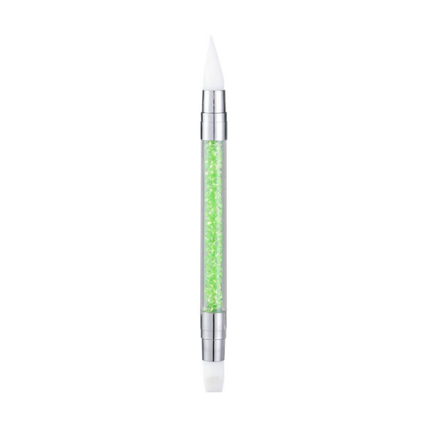 Wholesale Double-headed nail silicone pen sticker pressing stick multifunctional magic mirror powder smear carved glue nail tools