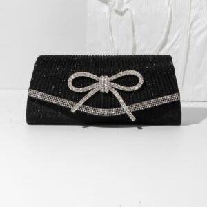 Wholesale Spot Fashion Dinner Bag Diamond Bow Glitter Clutch Bag Chain Crossbody