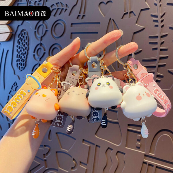 Wholesale Baimao Genuine Cute Cat Keychain Men's and Women's Trendy Car Panda Keychain Exquisite Couple Schoolbag Pendant