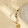 oly-ed1cf6acb2fb1457738a7cd97c0bbb25 Wholesale Ion Plating (IP) 18K Gold Plated Heart Shape 304 Stainless Steel Synthetic Resin Glam Vacation Streetwear Waterproof Non Tarnish Pendant Necklace
