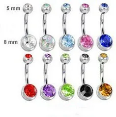 Wholesale Belly Rings Ethnic Style Geometric Stainless Steel Diamond Artificial Gemstones