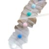 Wholesale 5cm wide color pompom pleated mesh stereo lace candy color wool ball handmade DIY decorative material