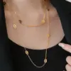 Wholesale Fashion Animal Titanium Steel Plating 18k Gold Plated Sweater Chain