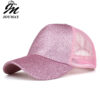 oly-ed3dd2a3ec2c8ee8223b0e92e2fb18c8 Wholesale Spring and summer multi-color bright pink ponytail baseball cap ponytail net cap B723