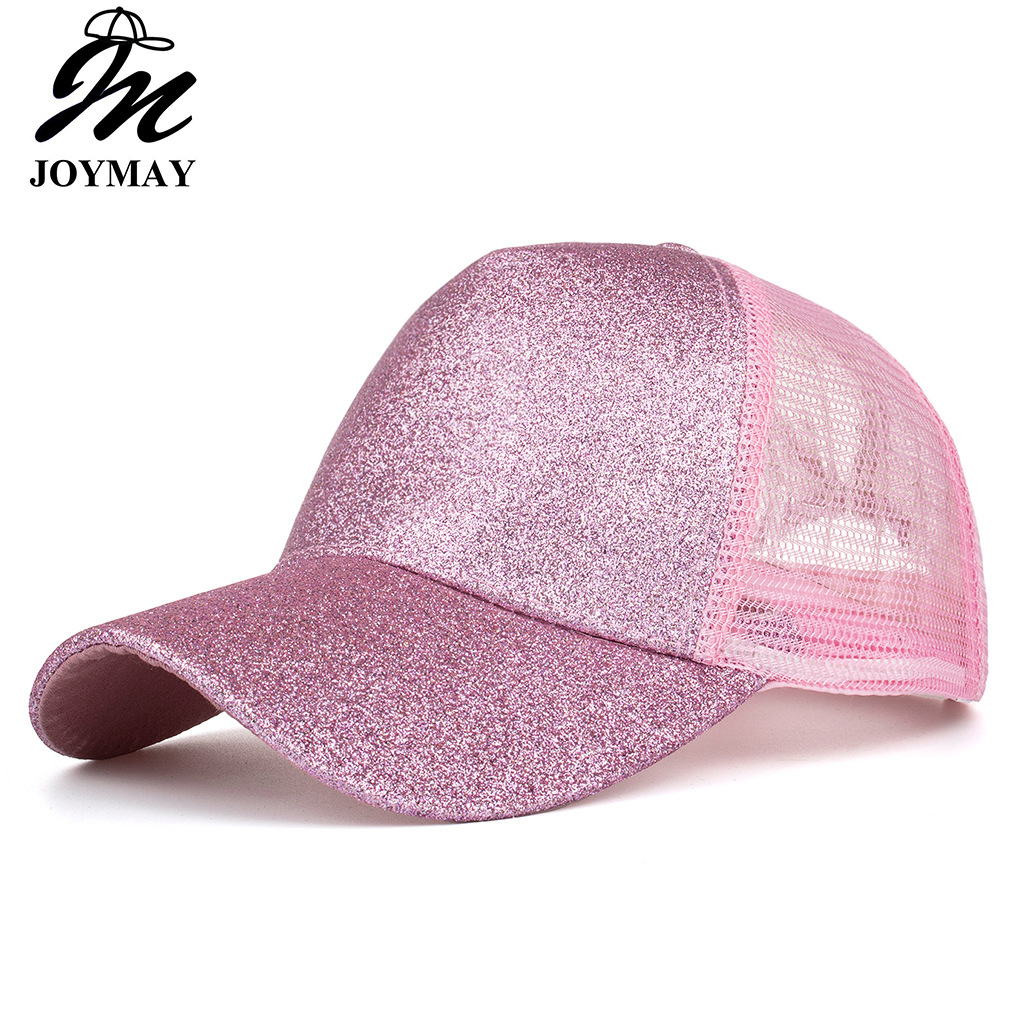Wholesale Spring and summer new multi-color bright pink ponytail baseball cap ponytail net cap B723