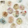 Wholesale Mo Mo Mo fire paint gilding epoxy stickers dried flower plant book series fresh flower Journal decorative material stickers
