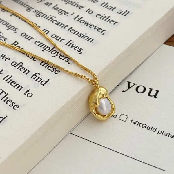 Wholesale Water Droplets 304 Stainless Steel Elegant Pendant Necklace