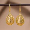 Wholesale Three-dimensional Geometric Drop Earrings For Women In Copper With KC Golden Water Plating And 0.03µm Thickness