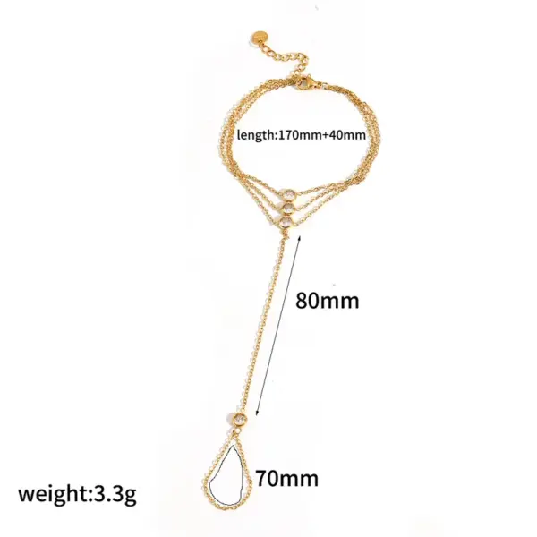 Wholesale PVD Coated Real Gold Plated 18K Gold Geometric 304 Stainless Steel IG Style Waterproof Non Tarnish 304 Stainless Steel Lobster Trigger Clasp Closure Bracelets