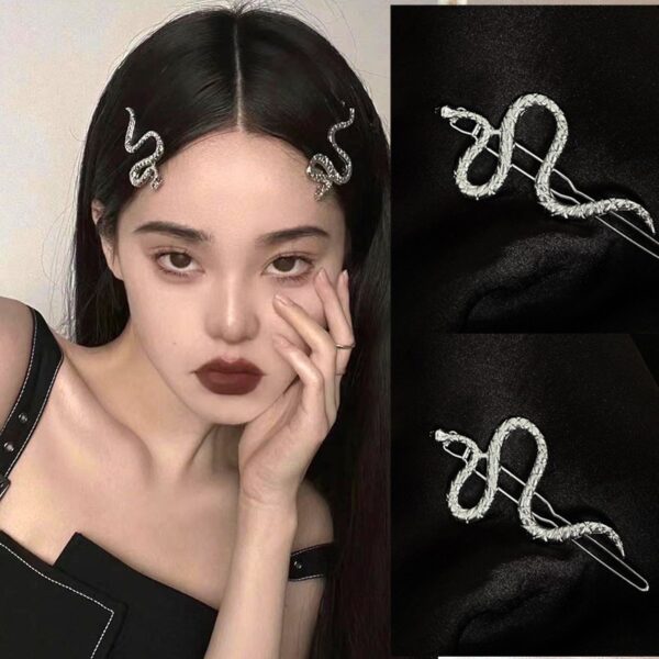 Wholesale Export Wish Supply Personalized Fashionable One-Word Hairpin Alternative Hair Accessories Snake-Shaped Hairpin for Women