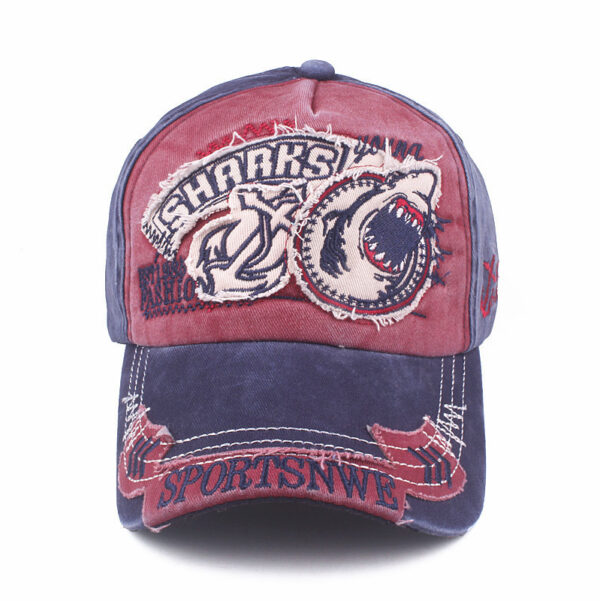 oly-edcbf7e16ee54a4f378bcdb0ab9e0306 Wholesale Spring and Autumn Sun Hat Men's and Women's Fashion Shark Personalized Cap Washed Baseball Hat