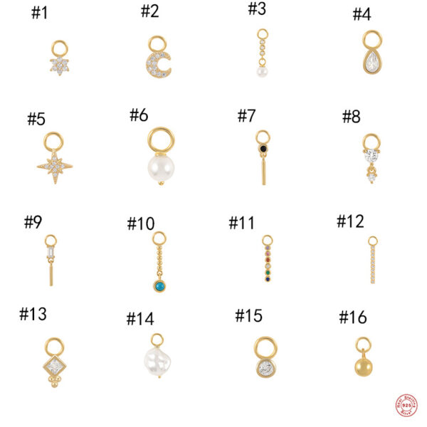 Wholesale Silver natural pearl earrings, freshwater pearl earrings, pendant