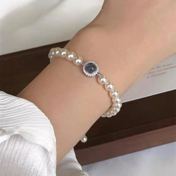 oly-edd01be998bcc78a0a67386f307e111e Wholesale Mermaid's tears navy blue sapphire artificial pearl beaded bracelet Year light luxury niche design bracelet