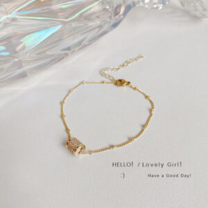 s140 Gold-single-layer cylindrical bracelet