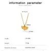 Wholesale PVD Coated 18K Gold Real Gold Plated Heart Shape 304 Stainless Steel Elegant Classical Pastoral Waterproof Non Tarnish 304 Stainless Steel Lobster Trigger Clasp Closure Pendant Necklace