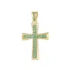 Wholesale Women’s Waterproof Non Tarnish Copper Cross Necklace With KC Golden Plated Electroplated Finish And Zircon Inlay