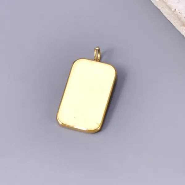 Wholesale 304 Stainless Steel Square PVD Coated Shell 18K Real Gold Plated 18K Gold Simple Style Waterproof Non Tarnish Plating Inlay Gold Drop Earrings