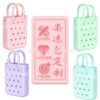 Wholesale Trendy High Quality Silicone Mini Small Cute Children's Candy Diagonal Hole Eva Beach Bag