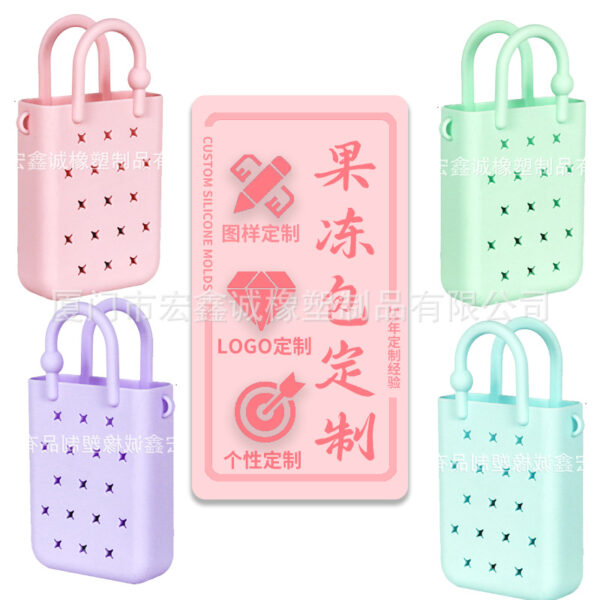 Wholesale Trendy High Quality Silicone Mini Small Cute Children's Candy Diagonal Hole Eva Beach Bag