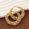 Wholesale Three-dimensional Geometric Earrings For Women In Copper With KC Golden Water Plating And 0.03µm Thick Coating