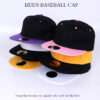 oly-ee1e9d5c02d1e670f26c9271fb30ee67 Wholesale Solid Color Light Board Hat Skateboard Flat Brim Hat Dead Fly Hip-Hop Blank Baseball Hat