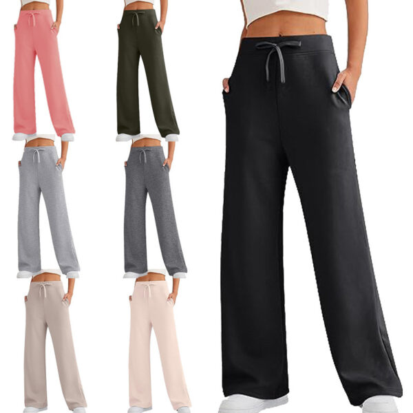 oly-ee28b5f55afd00643999737c81b7a369 Wholesale Women’s Autumn Casual Loose Wide Leg Comfortable Lightweight Sports High Waist Pants for Women