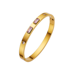B169 gold with diamond + pink diamond