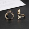 oly-ee4383ab2a5135acb7273c0bd4ac2848 Wholesale Exaggerated Butterfly Open Ring Simple Alloy Index Finger Ring Irregular Hand Jewelry Accessories