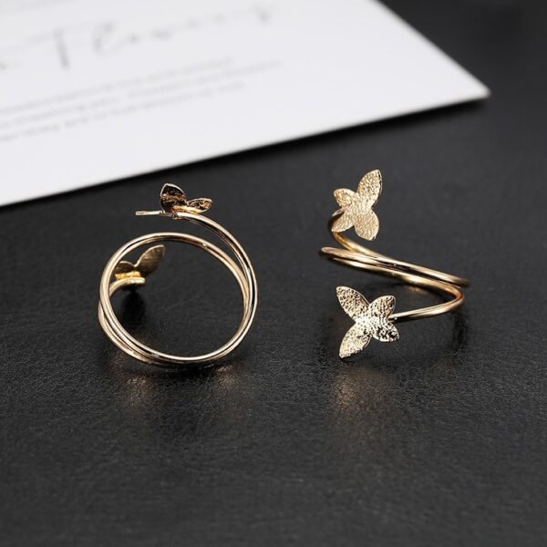 oly-ee4383ab2a5135acb7273c0bd4ac2848 Wholesale Exaggerated Butterfly Open Ring Simple Alloy Index Finger Ring Irregular Hand Jewelry Accessories