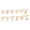oly-ee489b598ede35163974dc4adb77cdf8 Wholesale 316L Stainless Steel Copper Ear Cartilage Rings & Studs Flower Waterproof Non Tarnish Surgical Steel