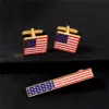 Wholesale American Flag Men's Zinc Alloy Cufflinks In French Style With Stamping Craft
