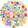 oly-ee567ab5fd2579e5f8e397f3daf9f797 Wholesale 50 birthday cake stickers birthday wishes graffiti stickers DIY happy birthday stickers