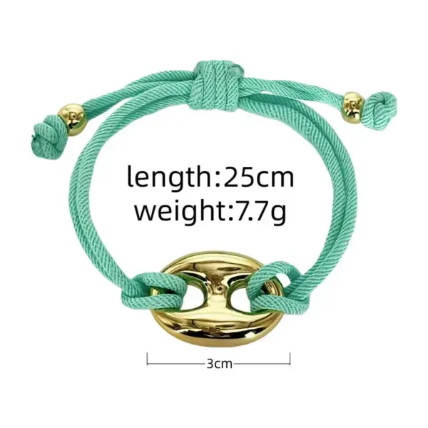 Wholesale Handmade Animal Bracelets For Unisex Featuring Copper Material With 18K Real Gold Electroplated Plating On Cord String Chain