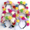 Wholesale Colorful Christmas Versatile Headband Carnival Three-Dimensional Party Headdress Red Year Holiday Fur Ball Headband for Women