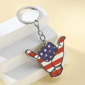 US Flag Gesture Wooden Board
