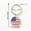 Wholesale American Flag Key Chain In Zinc Alloy With Gem Inlay, Stylish And Durable Key Accessory