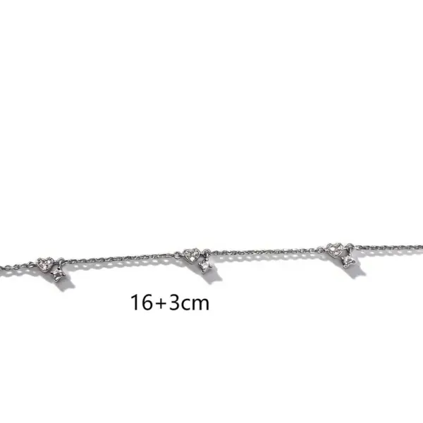 Wholesale Geometric Independence Day Bracelets For Women In 925 Sterling Silver With Rhodium Plated 0.03µm And Zircon Inlay