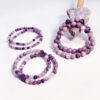 Wholesale retro amethyst bracelet female national wind single ring elastic rope agate bracelet jewelry