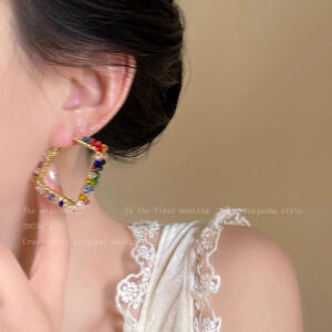 A2715 square-bohemian crystal earrings