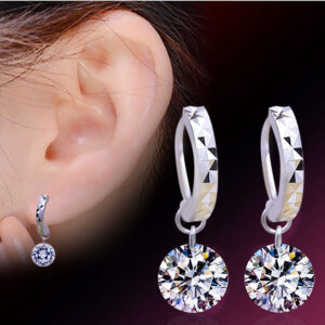 EK08 single zircon ear buckle