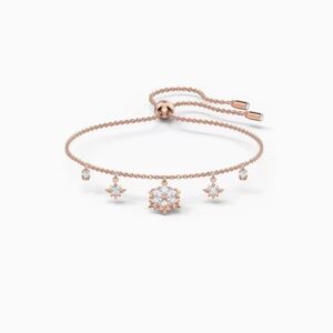Rose gold snowflake tassel bracelet
