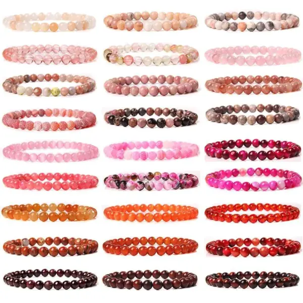 Wholesale Fashion Solid Color Natural Stone Beaded Bracelets