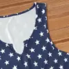 Wholesale American Flag Vintage Style Sleeveless Tank Dress With V Neck In Polyester For Casual Wear