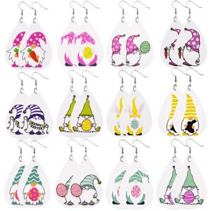 Wholesale 2021 cross-border new leather earrings St. parcret dwarf hooded leather earrings leather earrings