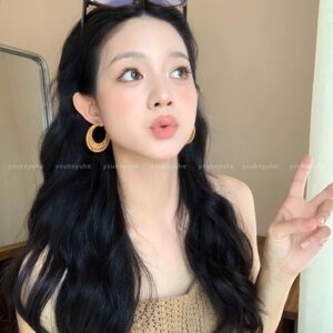 A 2640m -bohemian style retro bamboo earrings
