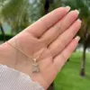 Wholesale Jewelry Simple Style Classic Style Little Bear Copper Zircon 18K Gold Plated Inlay Pendant Necklace