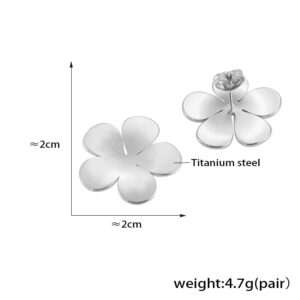 Silver five-petal flower